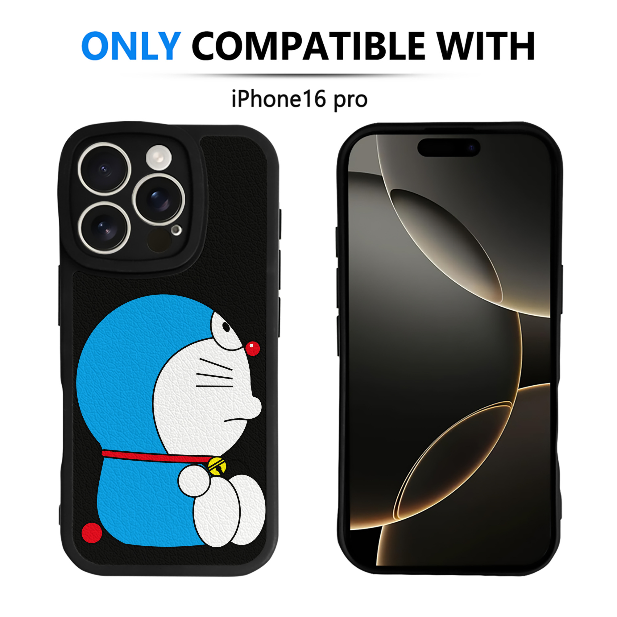 （画像用） ドラえもん Doraemon 【iPhone 16シリーズ対応】シリコンスマホケース（レザー調） 材質：シリコン